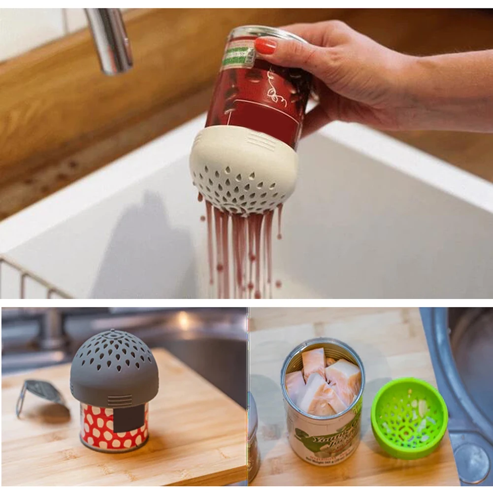 

Multi-use Portable Micro Kitchen Colander Can Drainer Lid Fast Fuss-free Cooking Food Grade Silicone Dishwasher Safe