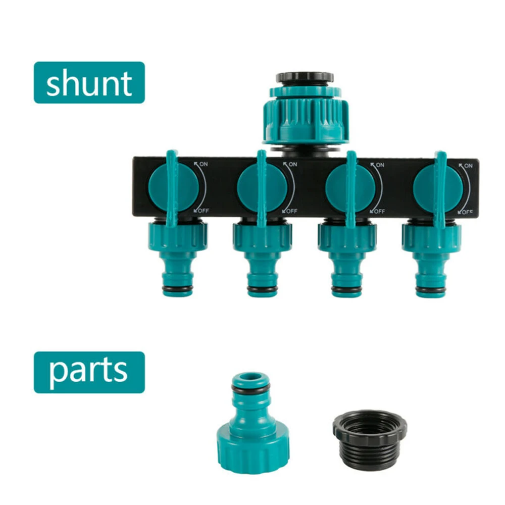 

Hose Faucet Valve Plastic Car Wash Watering Home Gardening 4 Way 1/2 "