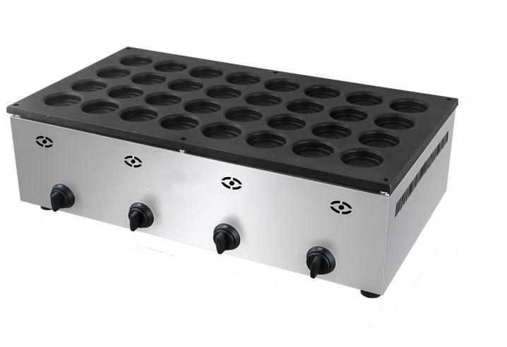 Газовая вафельница с 32 отверстиями красная фасоль пирог Тайвань в форме колес