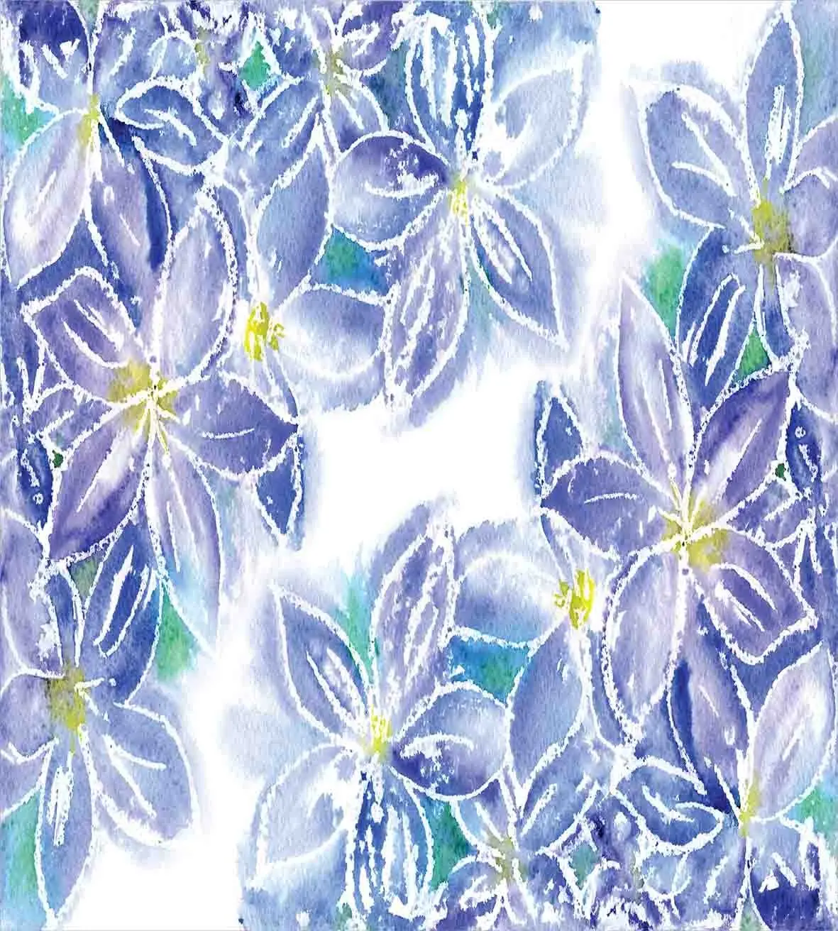 Набор пододеяльников с акварелью и цветами комплект из 3 предметов для весеннего