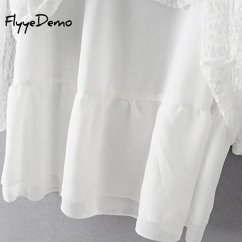 2020 Сезон весна лето Женская обувь украшенная кружевом пуловер топы повседневные