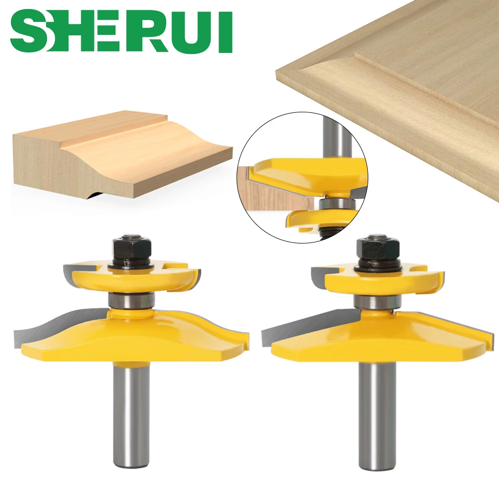 

1pc 12mm 1/2 Shank Raised Panel Router Bit with Backcutter Cove 3-1/4 Tenon Bit Woodworking Milling Cutter for Wood