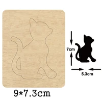 4 style elegant cats wooden mold wood dies for diy leather cloth paper craft fit common die cutting machines on the market 2020