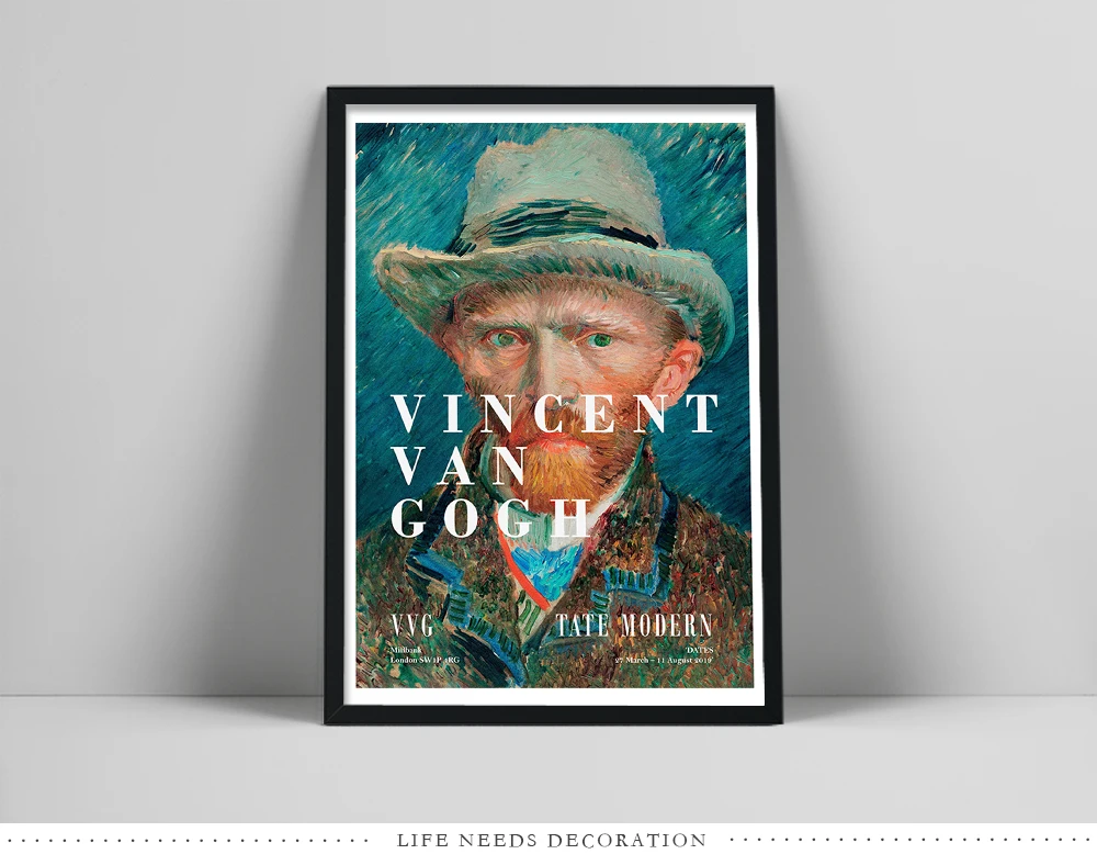 Premium Poster Print Self-Portrait Art History Minimalist Wall Art Modern Poster Classic Painting Home Decor Van Gogh