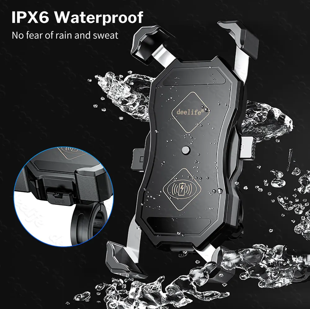 Держатель для телефона мотоцикла Deelife Беспроводная зарядка Moto X Grip подставка