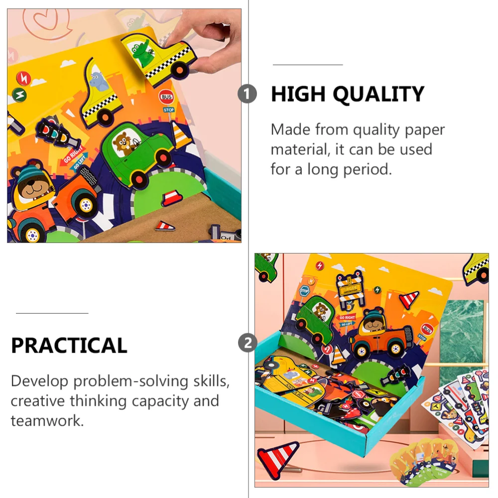 

1 Set Kids Magnetic Paper Puzzle Practical Jigsaw Puzzle Educational