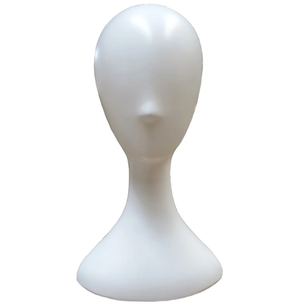 

1PC Professional Wig Head Durable Plastic Female Mannequin Head Model Hat Wig Hair Display Holder For Shop Or Salon(Beige)