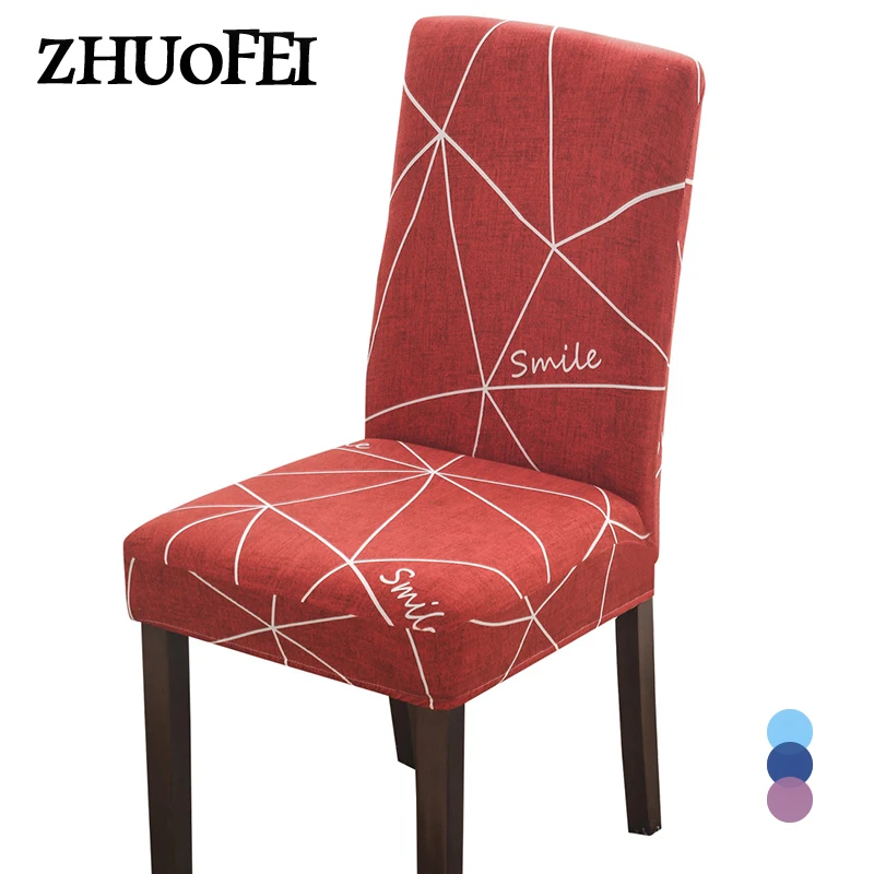 

1/2/4/6pcs Dining Chair Covers Spandex Elastic Printed Pattern Chair Cover Stretch Seat Covers Removable Washable Seat Covers