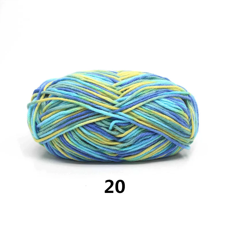 A20 12pcs 12 шт. необычная пряжа смешанных цветов, меланжевые нити, хлопок, смешанная пряжа, красивый свитер для ручного вязания - Цвет: A20 12pcs