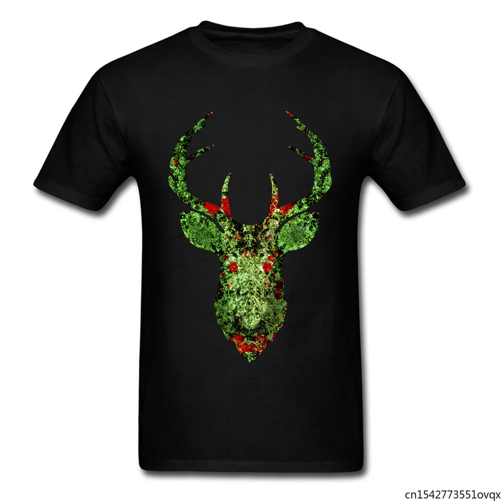 

Printed on Floral Deer T Shirts Coming April Tops & Tees Elk Spirit Tee-Shirts