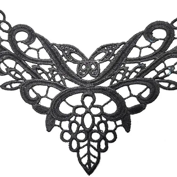 Вышивка шеи воротник diy поддельные съемные воротники водорастворимые Женская