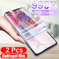 2 4pcs protectors for samsung s22 s21 s20 s10 s9 s8 plus note 20 10 9 ultra hydrogel film for samsung a32 a51 a52 a72 a71 a12