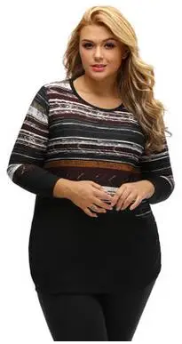 2019 Осенняя женская блузка с круглым вырезом и длинным рукавом элегантная туника