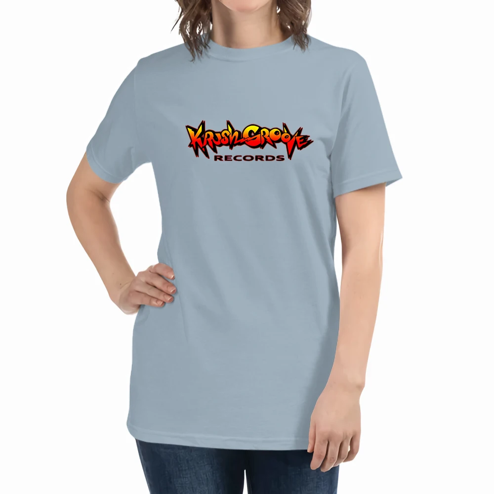 

Krush Groove Records Printing Woman Tshirts Casual Loose All-match Tee Shirt Crewneck Graphic T-shirt Summer Soft Women T-shirts