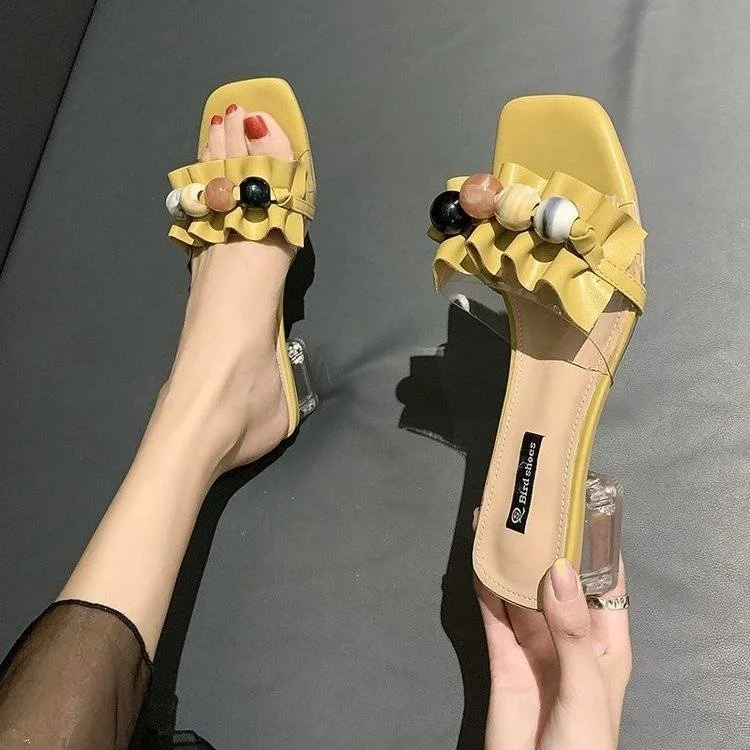 

Household Slippers Flip Flops New Design Summer Lady Footwear Women shoes 2020 Flat slides platforms Home