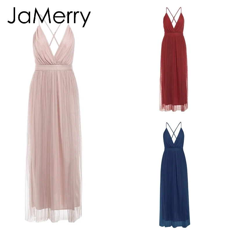 Женское Сетчатое платье макси в полоску с разрезом глубоким v образным вырезом и