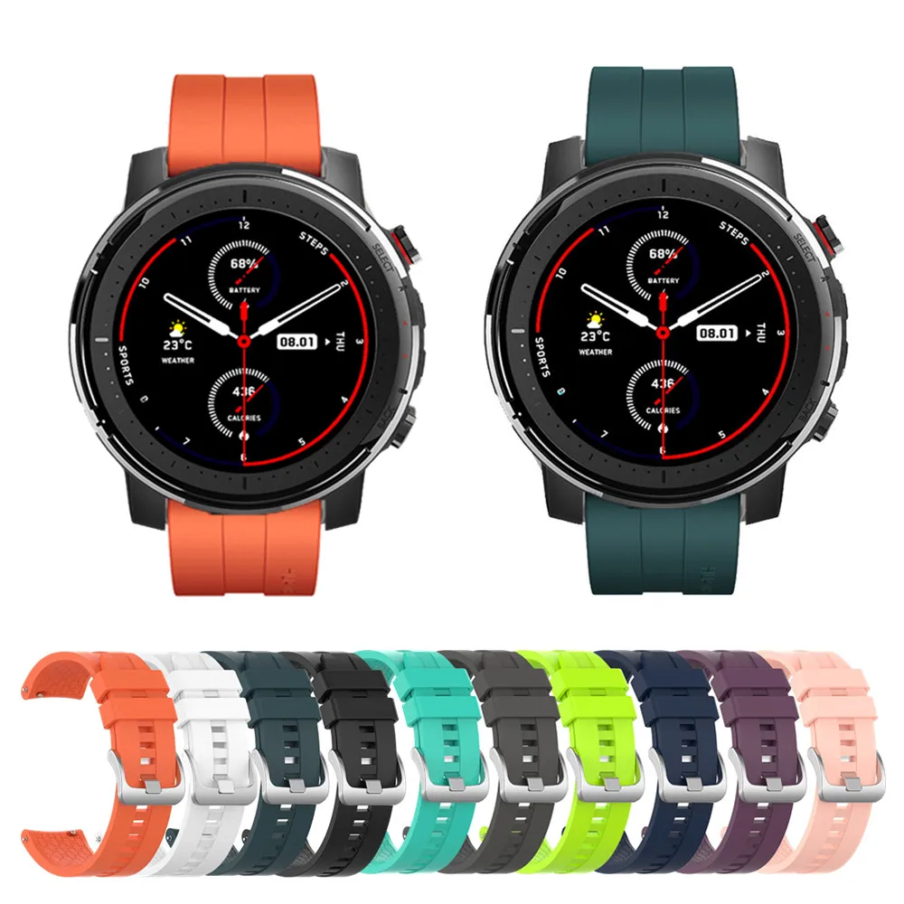 Силиконовый ремешок для смарт часов Huami Amazfit Stratos 3 Stratos2 2sFor Pace / GTR 47 мм