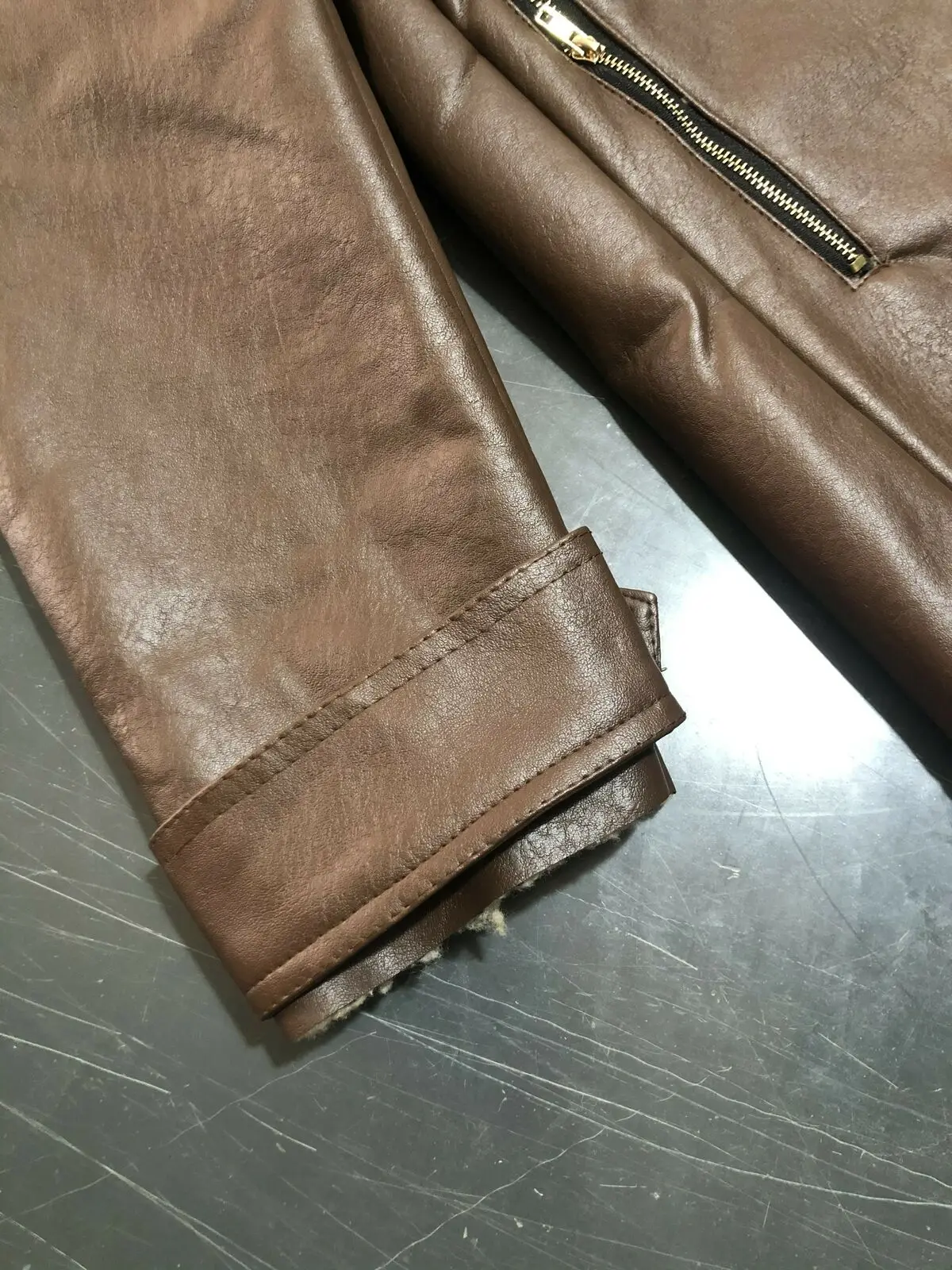 Мужские куртки воротник с лацканами тонкая кожаная куртка меховой подкладкой