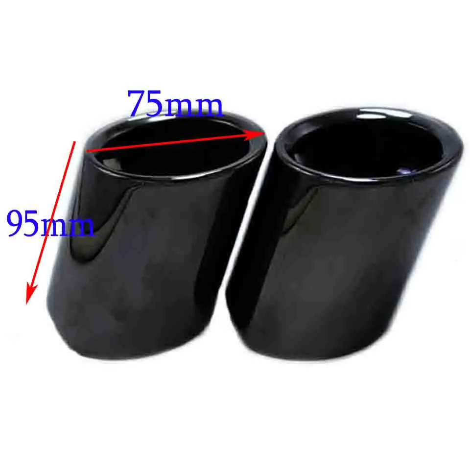 75mm 2pcs For BMW 5 Series F10 F11 F18 F07 E39 E60 E34 E61 520i 525i 528i 530i 535d 535i Car Exhaust Muffler Tip Stainless Steel - купить по