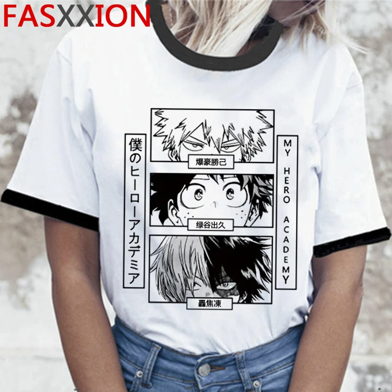 

Футболка с рисунком моя геройская академия, Мужская футболка Kawaii Bakugou, забавная футболка с рисунком Аниме Boku No Hero моя академия, футболка Тодо...
