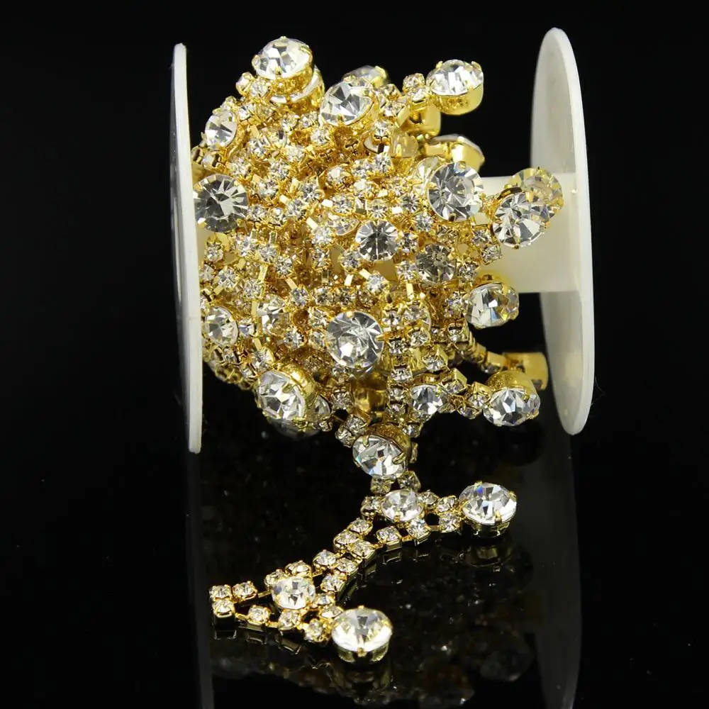 5 ярдов кисточка с отделкой кристаллами стразами коготь цепь шитье ремесло