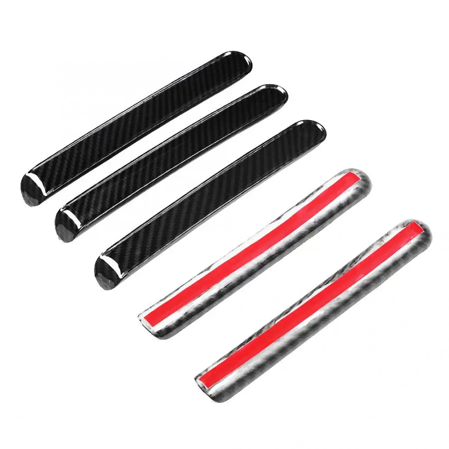 5 шт. текстурные полосы для отделки дверной ручки из углеродного волокна подходят