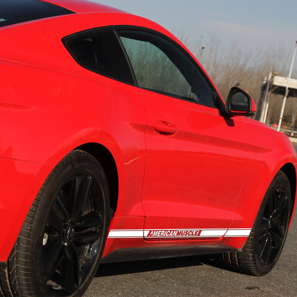 Американский мускул ралли гонки полосы виниловая наклейка графическая дверь