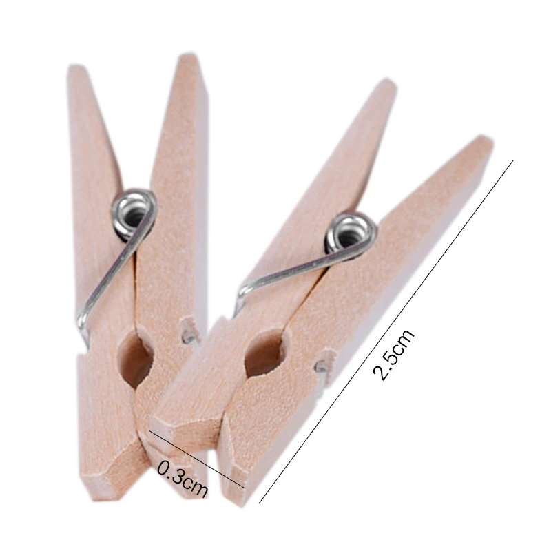 50 шт. деревянные мини-прищепки для одежды | Дом и сад