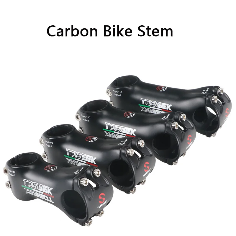

TOSEEK 6 Degree Road Bike MTB Cycling Bike Parts 31.8*80/90/100/110mm carbon fibre bicycle stem road bike MTB stem Bicycle Parts