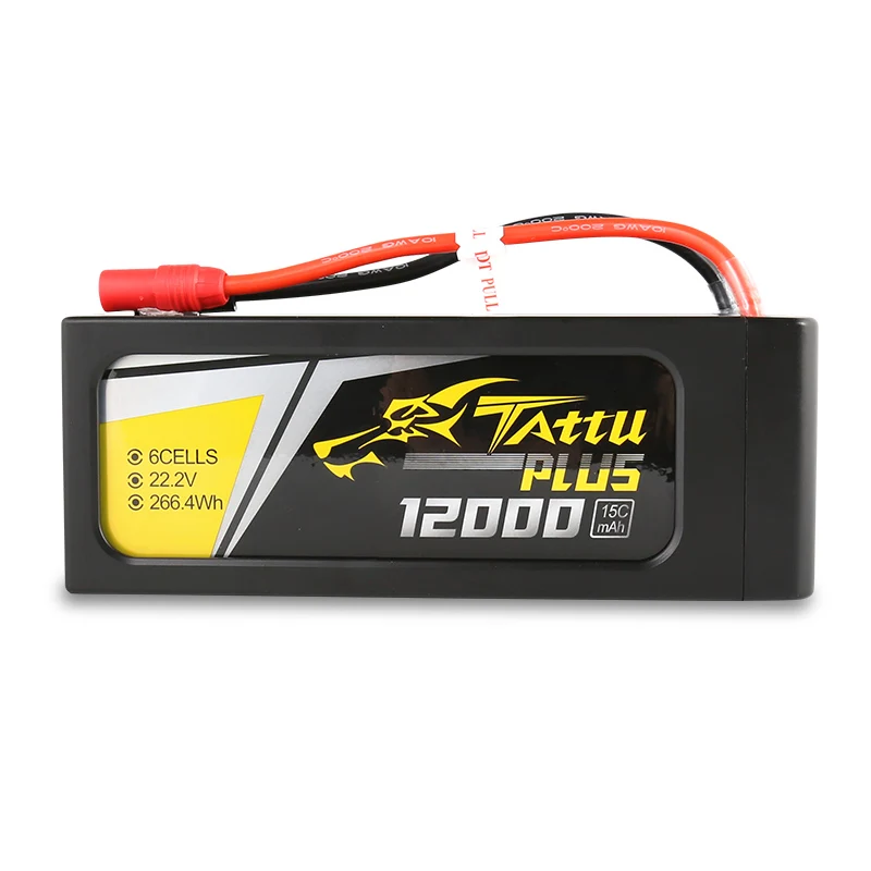 

Tattu 12000mAh 22.2V 15C 6S1P Lipo Smart Battery Pack with AS150 + XT150 Plug (New Version)