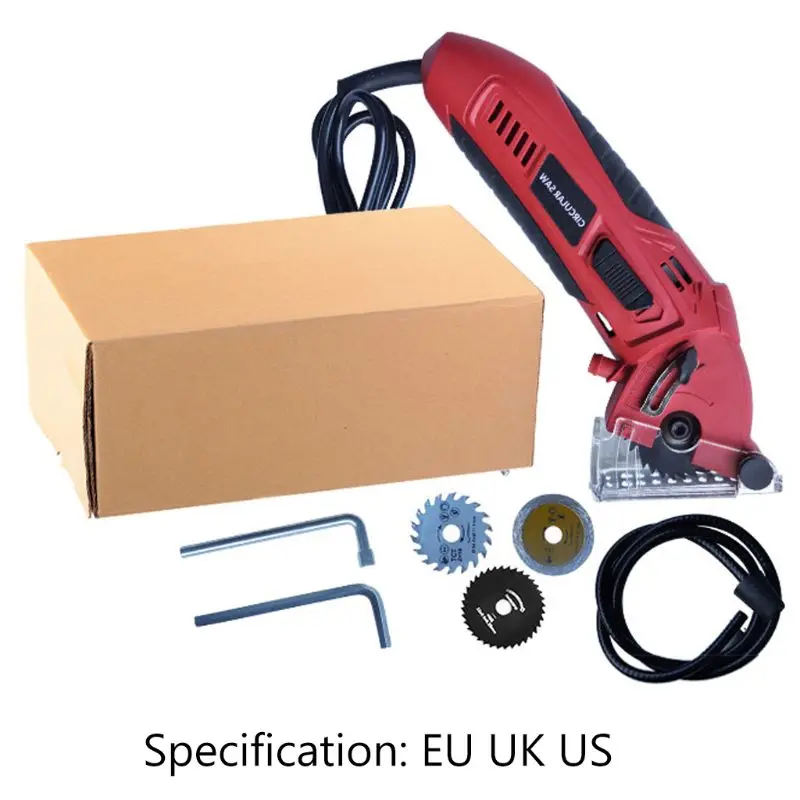 

400W 3400RPM Electric Mini Hand Held Circular Saw Wood PVC Tube Cutting Machine 203F