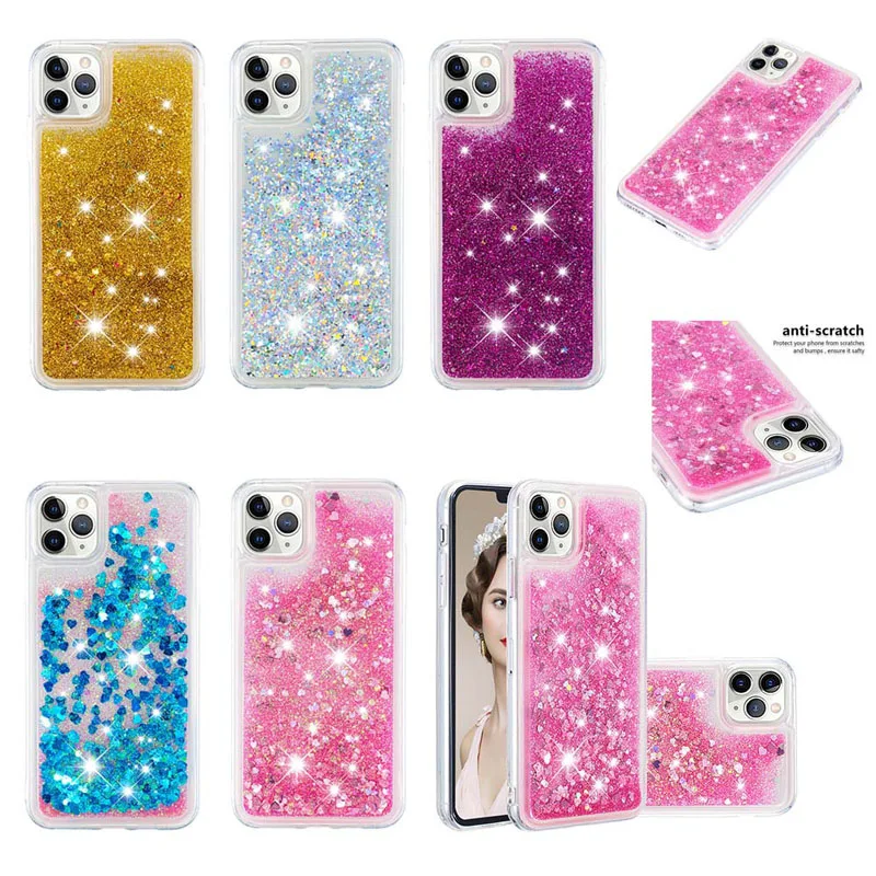 ТПУ динамический жидкостный Мягкий силиконовый чехол для iPhone 11Pro max Xr XS 6 Чехол для samsung S8 S9PLUS S7Edge Note 10 PRO 8