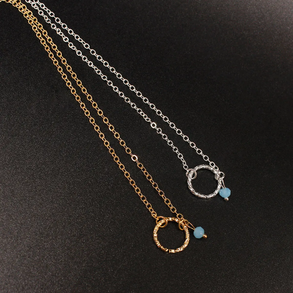 Простые круглые бусы подвеска длинная цепочка ожерелье для женщин трендовая