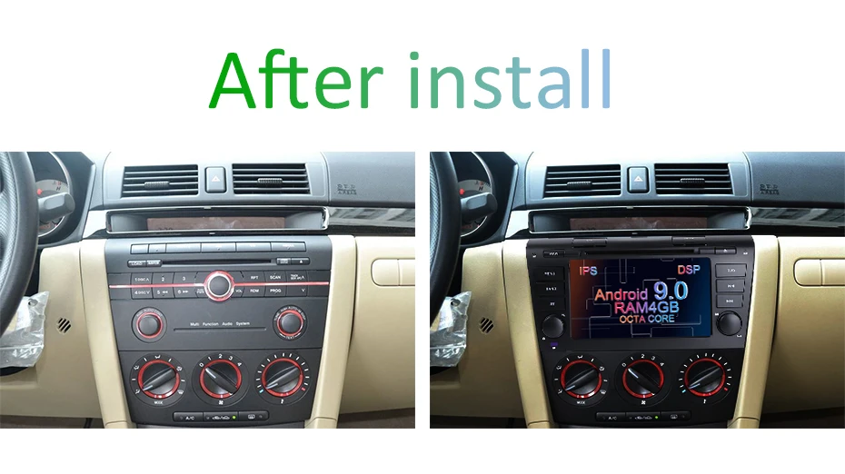 4G 64G ips DSP 2 Din Android 9,0 Автомобильный мультимедийный dvd-плеер gps для Mazda 3 Mazda 3 2004 2005 2006 2007 2008 2009 Радио стерео