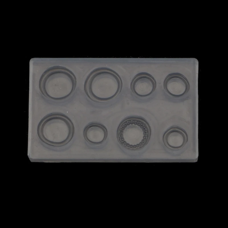 

R58E Сережка с украшением в виде кристаллов эпоксидная смола, форма мини колье и сережек с голубыми круглый «любящее сердце» силиконовая форм...