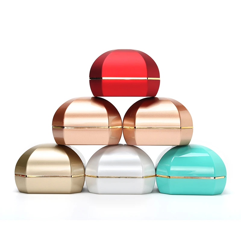 Plastic Octagonal Jewelry Ring Necklace Pendant Packaging Gift Box Built-in LED Lights And Double-sided Flannel Inner Core New