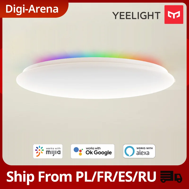 

New Yeelight Ceiling Light 450C/550C Arwen Smart LED RGB Colorful Adjustable Brightness Work With OK Google Alexa Mijia