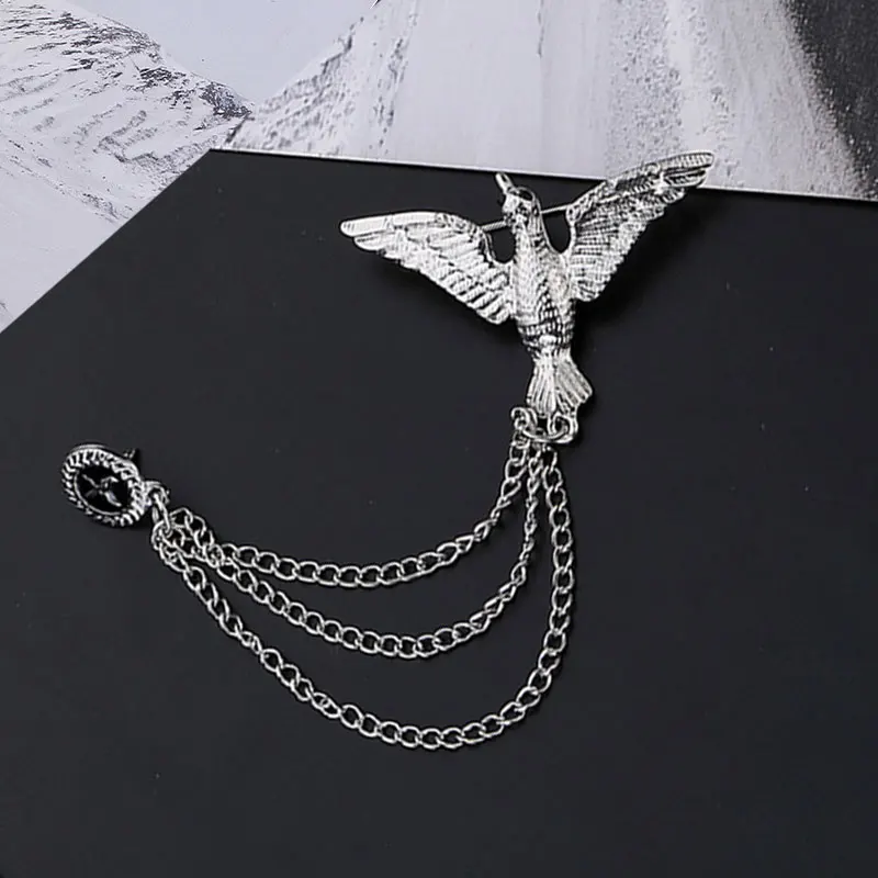 Винтажные золотые булавки и броши в форме орла аксессуары для мужских костюмов