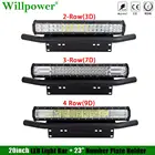 Кронштейн для светодиодсветильник противотуманной фары, кронштейн для внедорожника, 2, 3, 4 ряда, 20 дюймов + номерной знак 23 дюйма, для грузовиков, внедорожников