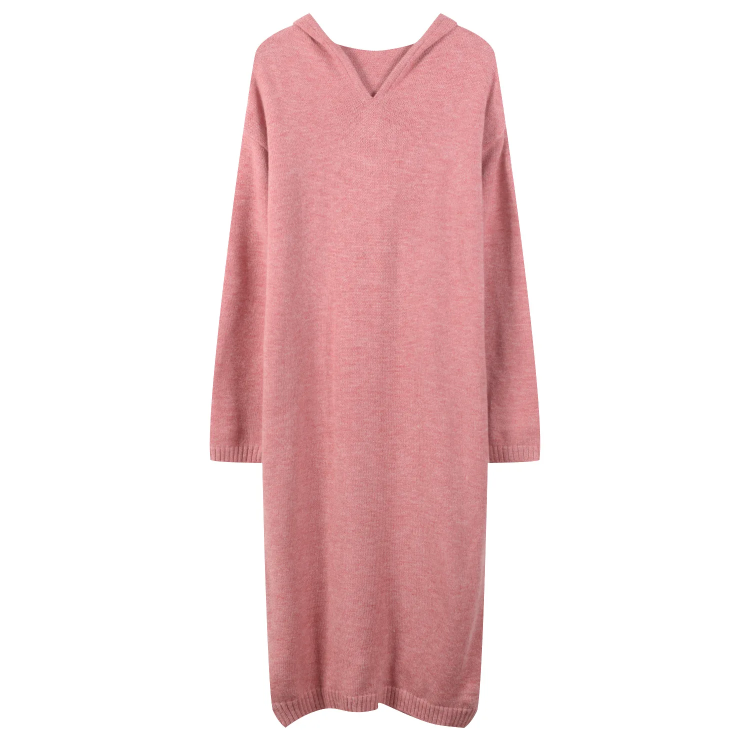 

ENGAGEMENT Zaraing Za Hooded Solid Color Knitted Dress In Autumn and Winter 2021 Casual Lazy Wind Over Knee Long Sweater Skirt