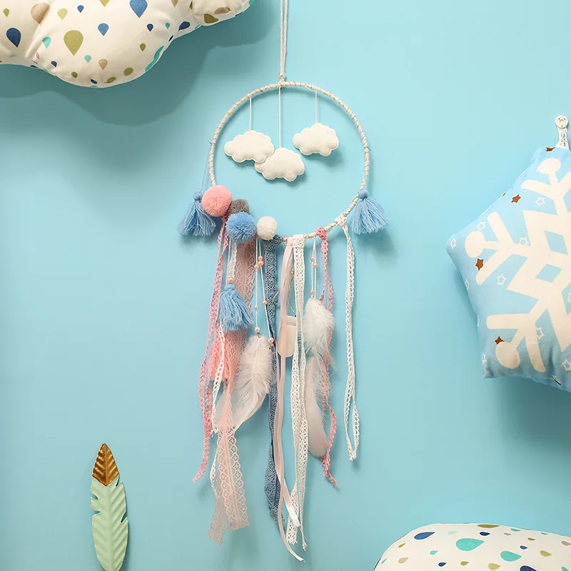 

DIY Photo Cloud Dreamcatcher Aeolian Bell Pendant for Friends Xinqite Decoracion Habitacion Kids Room Indiana