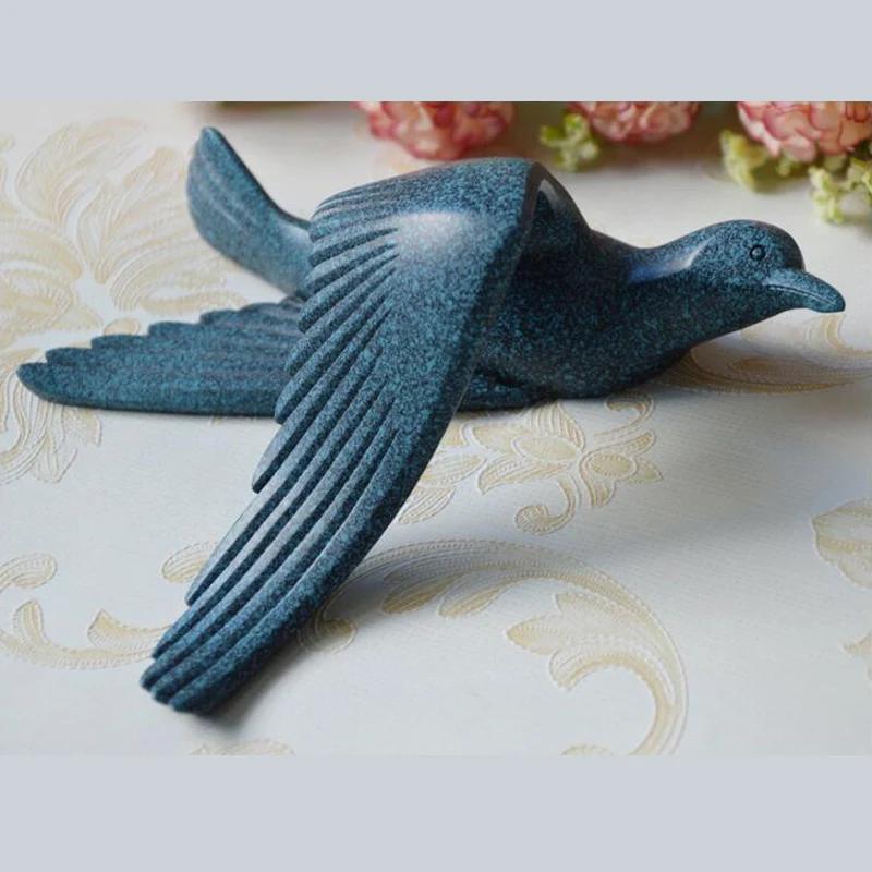 

5pcs/set Creative 3D Resin bird Home Decoration decor wall stickers decoration Furnishings The dove of peace for European mascot