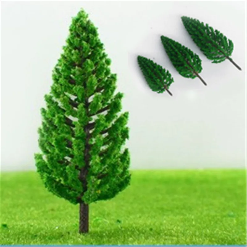 

10Pcs/Lot 1/100 Scale Mini Plastic Model Trees Train Railroad Scenery for House Classroom Park Layout Scene toys for Kids
