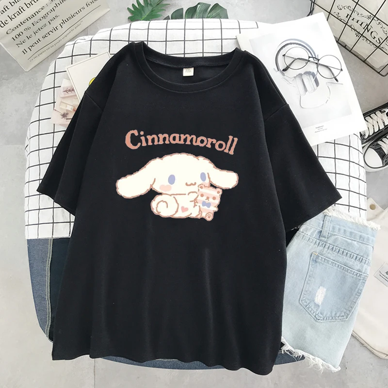 

Apanese Cartoon Cute Print Short-sleeved T-shirt Soft Sister Summer Student Loose Top Harajuku Gothic Women Shirts