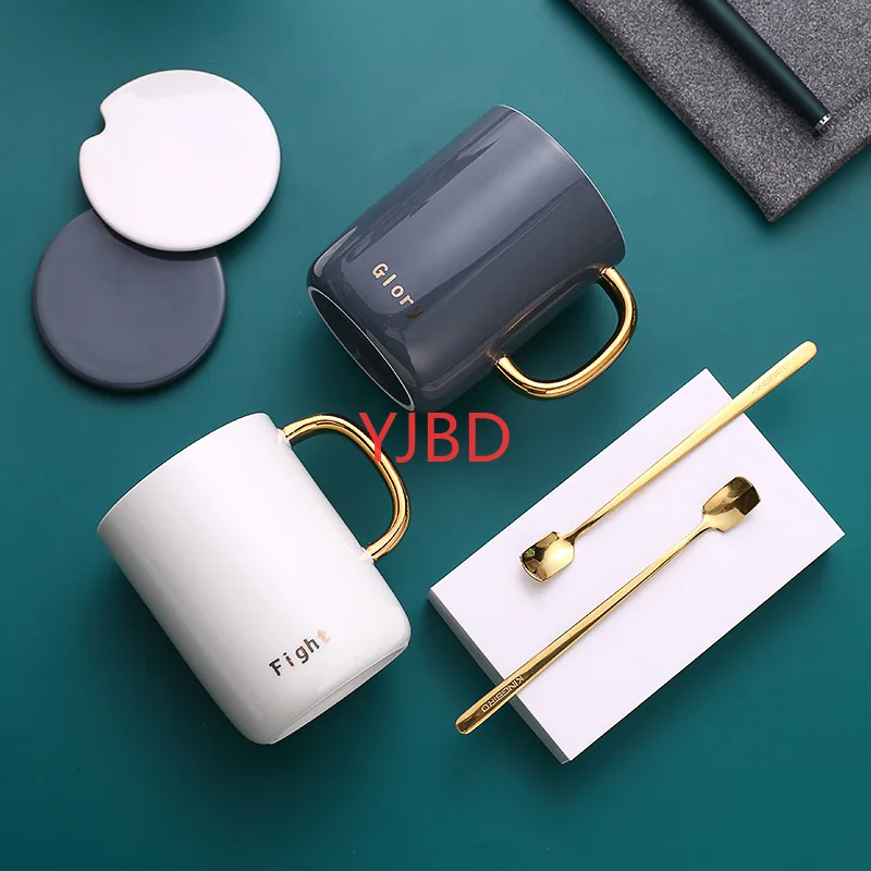 

Nordic Ceramics Breakfast Milk Mug Coffee Cup Couple A Pair of Water Cups Household Mug Coffee Mugs