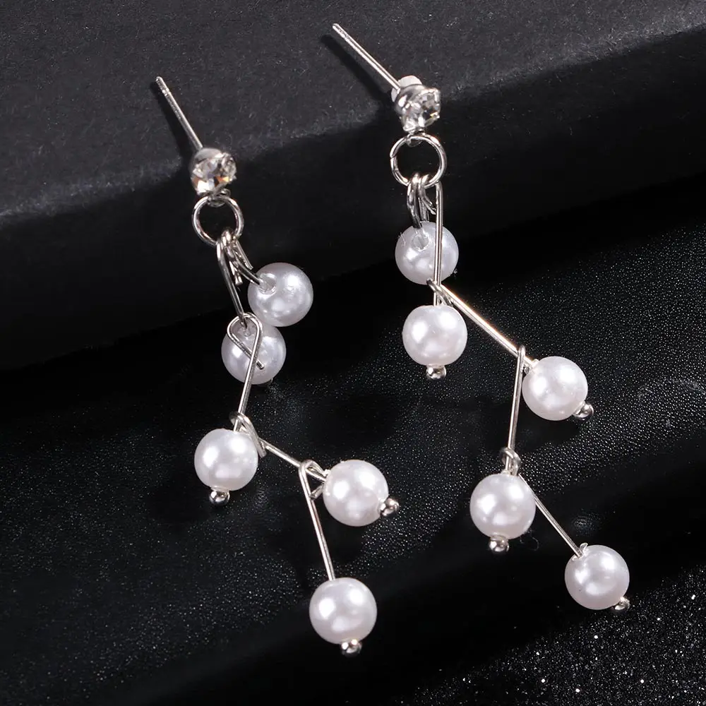Женские серьги подвески с искусственным жемчугом|Серьги-подвески| |