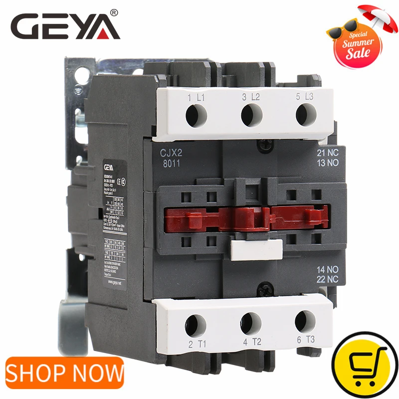 GEYA CJX2 8011 9511 магнитный контактор переменного тока 80A 95A промышленный электрический
