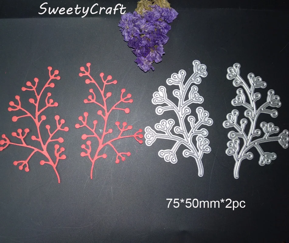 

Bead Leaves Branch Metal Cutting Dies Stencils Scrapbooking Template Paper Card Making Handicraft New 2021 Embossing Stencils