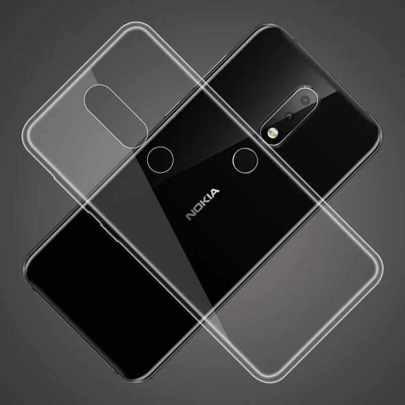 Прозрачный Мягкий Силиконовый ТПУ чехол для телефона Nokia 5 1 Plus X5 2018 86 &quotзадняя
