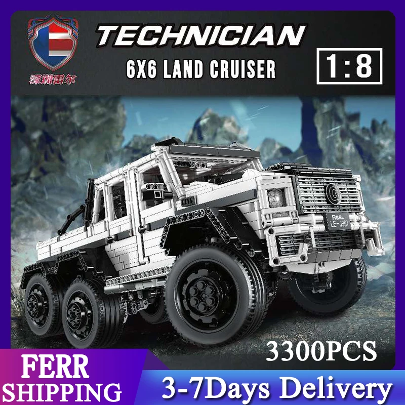 

LE-J901 3300PCS high Technical Series Car MOC G63AMG 6X6 LAND CRUISER Set Model Building Blocks Bricks Car Chidren Toy Gift